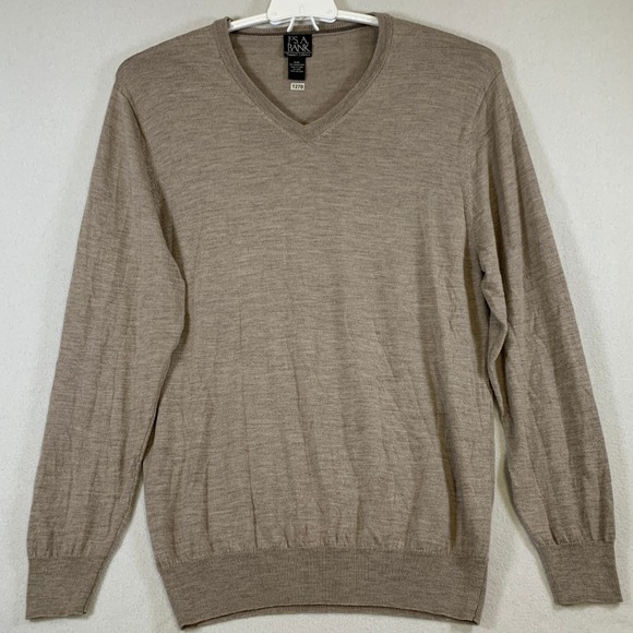 Jos. A. Bank Other - Jos. A. Bank Traveler's Collection Men's Merino Wool V Neck Sweater XXL Taupe